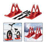 Maxbell Winter Snow Sled Bike Ski Sledge Sledding Skiing Sleigh Sports Toboggan Red