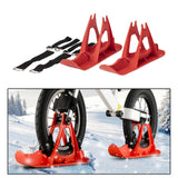 Maxbell Winter Snow Sled Bike Ski Sledge Sledding Skiing Sleigh Sports Toboggan Red
