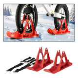 Maxbell Winter Snow Sled Bike Ski Sledge Sledding Skiing Sleigh Sports Toboggan Red