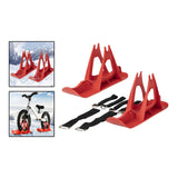 Maxbell Winter Snow Sled Bike Ski Sledge Sledding Skiing Sleigh Sports Toboggan Red