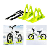 Maxbell Winter Snow Sled Bike Ski Sledge Sledding Skiing Sleigh Sports Toboggan Green