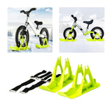 Maxbell Winter Snow Sled Bike Ski Sledge Sledding Skiing Sleigh Sports Toboggan Green