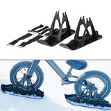 Maxbell Winter Snow Sled Bike Ski Sledge Sledding Skiing Sleigh Sports Toboggan Black