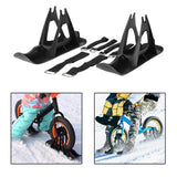 Maxbell Winter Snow Sled Bike Ski Sledge Sledding Skiing Sleigh Sports Toboggan Black