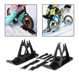 Maxbell Winter Snow Sled Bike Ski Sledge Sledding Skiing Sleigh Sports Toboggan Black