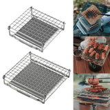 Maxbell Folding Campfire Grill Toast Grilling Topper for Cooking Backpacking Fishing 13cm x 13.5cm x 4cm