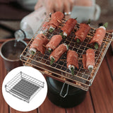 Maxbell Folding Campfire Grill Toast Grilling Topper for Cooking Backpacking Fishing 13cm x 13.5cm x 4cm