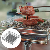 Maxbell Folding Campfire Grill Toast Grilling Topper for Cooking Backpacking Fishing 13cm x 13.5cm x 4cm