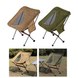 Maxbell Ultralight Folding Camping Chair Heavy Duty Packable High Back for Hiking Khaki