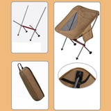 Maxbell Ultralight Folding Camping Chair Heavy Duty Packable High Back for Hiking Khaki