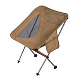 Maxbell Ultralight Folding Camping Chair Heavy Duty Packable High Back for Hiking Khaki
