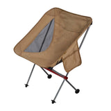 Maxbell Ultralight Folding Camping Chair Heavy Duty Packable High Back for Hiking Khaki