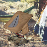 Maxbell Ultralight Folding Camping Chair Heavy Duty Packable High Back for Hiking Khaki