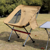 Maxbell Ultralight Folding Camping Chair Heavy Duty Packable High Back for Hiking Khaki