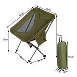 Maxbell Ultralight Folding Camping Chair Heavy Duty Packable High Back for Hiking Green