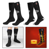 Maxbell Heated Socks Long Stockings Breathable Cold Weather Unisex Winter Warm Socks Black
