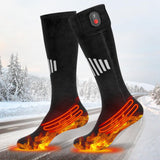 Maxbell Heated Socks Long Stockings Breathable Cold Weather Unisex Winter Warm Socks Black