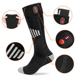Maxbell Heated Socks Long Stockings Breathable Cold Weather Unisex Winter Warm Socks Grey