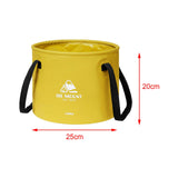 Maxbell Collapsible Bucket 10L Water Storage Bag Durable for Outdoor Activities Yellow