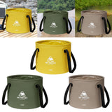 Maxbell Collapsible Bucket 10L Water Storage Bag Durable for Outdoor Activities Yellow