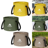 Maxbell Collapsible Bucket 10L Water Storage Bag Durable for Outdoor Activities Yellow