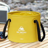 Maxbell Collapsible Bucket 10L Water Storage Bag Durable for Outdoor Activities Yellow