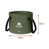 Maxbell Collapsible Bucket 10L Water Storage Bag Durable for Outdoor Activities Green