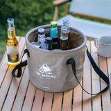 Maxbell Collapsible Bucket 10L Water Storage Bag Durable for Outdoor Activities Coffee