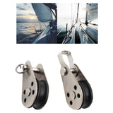 Maxbell Marine Pulley Block Swivel Nylon Accessories Hardware Rope Hanging Lifting 4.5cmx2.6cm
