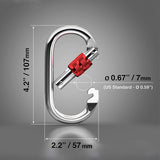 Maxbell Locking Carabiner Clip Screw Lock Hook Screwgate for Hammocks Ropes Swing
