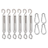 Maxbell Shade Sail Hardware Kit Turnbuckle Hook and Eye for Cable Wire Rope Tension
