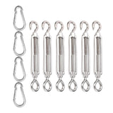 Maxbell Shade Sail Hardware Kit Turnbuckle Hook and Eye for Cable Wire Rope Tension