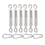 Maxbell Shade Sail Hardware Kit Turnbuckle Hook and Eye for Cable Wire Rope Tension