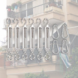 Maxbell Shade Sail Hardware Kit Turnbuckle Hook and Eye for Cable Wire Rope Tension