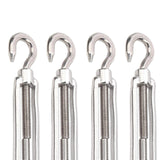 Maxbell Shade Sail Hardware Kit Turnbuckle Hook and Eye for Cable Wire Rope Tension