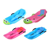 Maxbell Snow Sled Wear Resistant Non Slip Board Sledge for Skating Skiing Winter Blue Frog