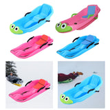 Maxbell Snow Sled Wear Resistant Non Slip Board Sledge for Skating Skiing Winter Blue Frog