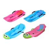 Maxbell Snow Sled Wear Resistant Non Slip Board Sledge for Skating Skiing Winter Blue Frog