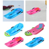 Maxbell Snow Sled Wear Resistant Non Slip Board Sledge for Skating Skiing Winter Blue Frog