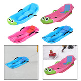 Maxbell Snow Sled Wear Resistant Non Slip Board Sledge for Skating Skiing Winter Blue Frog