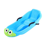 Maxbell Snow Sled Wear Resistant Non Slip Board Sledge for Skating Skiing Winter Blue Frog