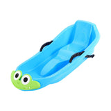 Maxbell Snow Sled Wear Resistant Non Slip Board Sledge for Skating Skiing Winter Blue Frog