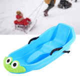 Maxbell Snow Sled Wear Resistant Non Slip Board Sledge for Skating Skiing Winter Blue Frog