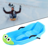 Maxbell Snow Sled Wear Resistant Non Slip Board Sledge for Skating Skiing Winter Blue Frog