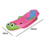 Maxbell Snow Sled Wear Resistant Non Slip Board Sledge for Skating Skiing Winter Frog Pink
