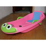 Maxbell Snow Sled Wear Resistant Non Slip Board Sledge for Skating Skiing Winter Frog Pink