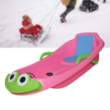 Maxbell Snow Sled Wear Resistant Non Slip Board Sledge for Skating Skiing Winter Frog Pink