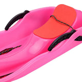 Maxbell Snow Sled Wear Resistant Non Slip Board Sledge for Skating Skiing Winter Normal Pink