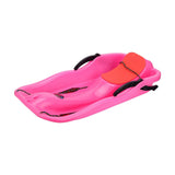 Maxbell Snow Sled Wear Resistant Non Slip Board Sledge for Skating Skiing Winter Normal Pink