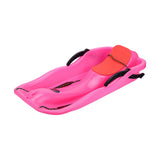 Maxbell Snow Sled Wear Resistant Non Slip Board Sledge for Skating Skiing Winter Normal Pink